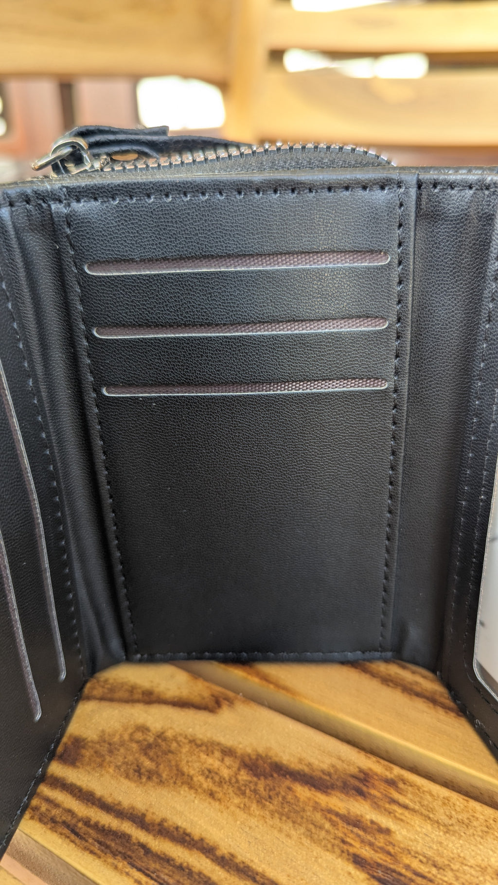 n'ONE Premium Women's Wallet | Multi Card Holder | Zip Coin Purse | Black