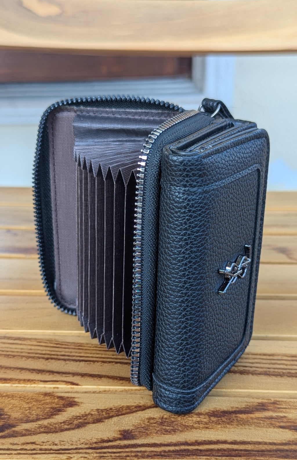 n'ONE Premium Women's Wallet | Multi Card Holder | Zip Coin Purse | Black