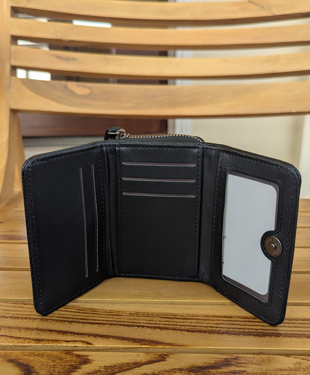 n'ONE Premium Women's Wallet | Multi Card Holder | Zip Coin Purse | Black