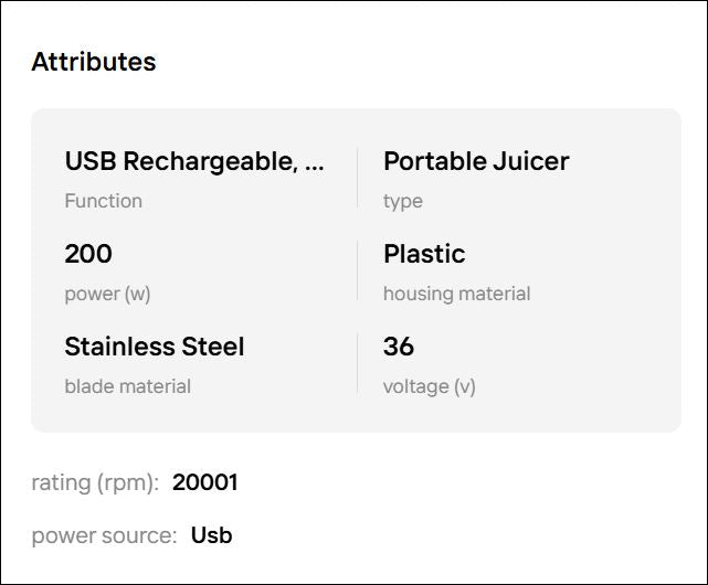 Rechargeable Portable Juicer Blender