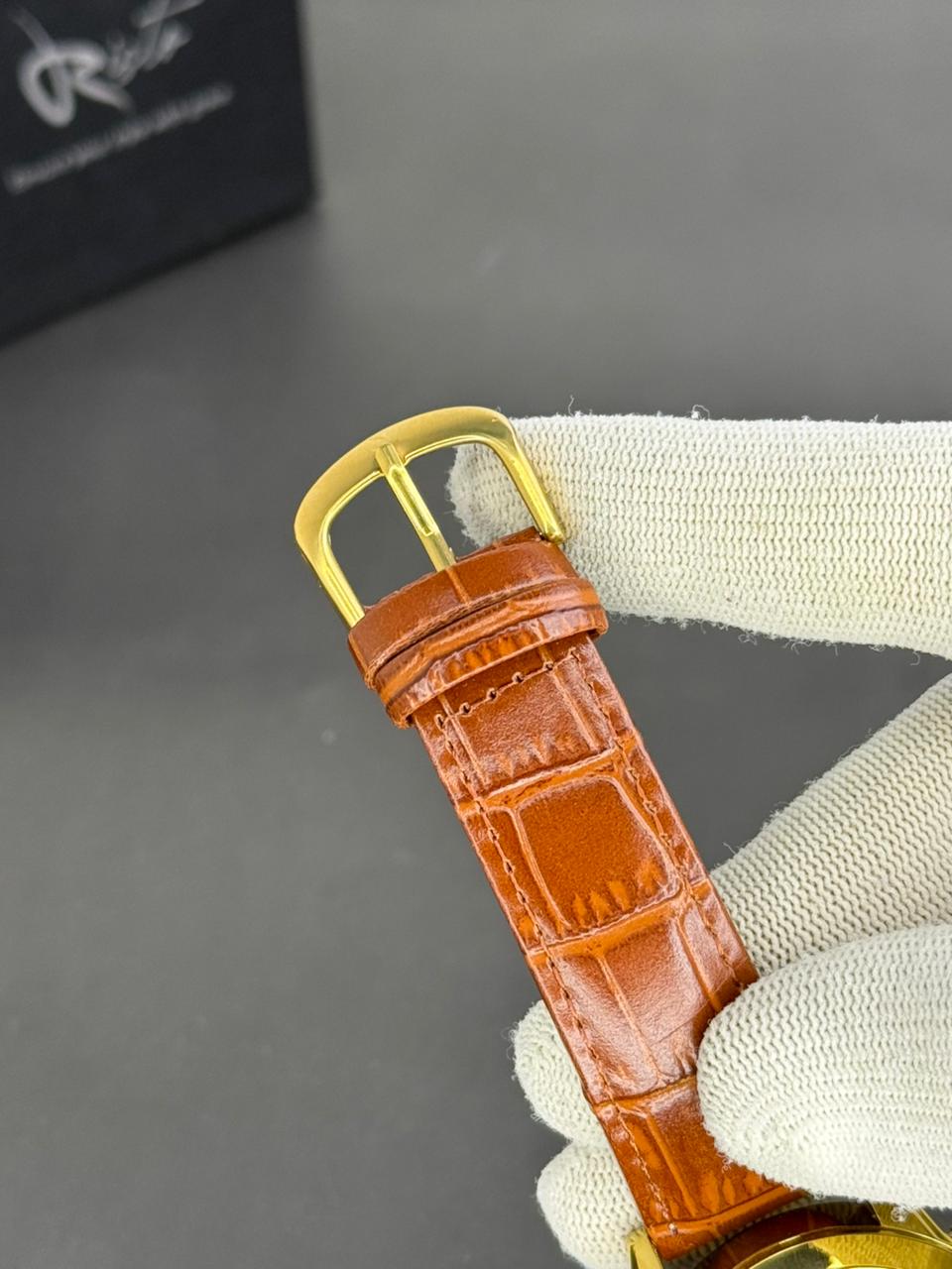 Al-Fajr Deluxe Dual-Time Watch - Leather Straps (Prayer Time & Qibla Edition)