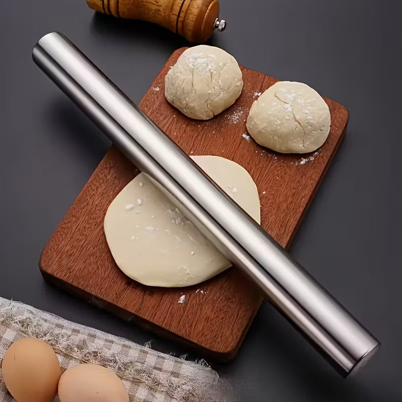 Heavy-Duty Stainless Steel Rolling Pin with Hollow Tube Lightweight