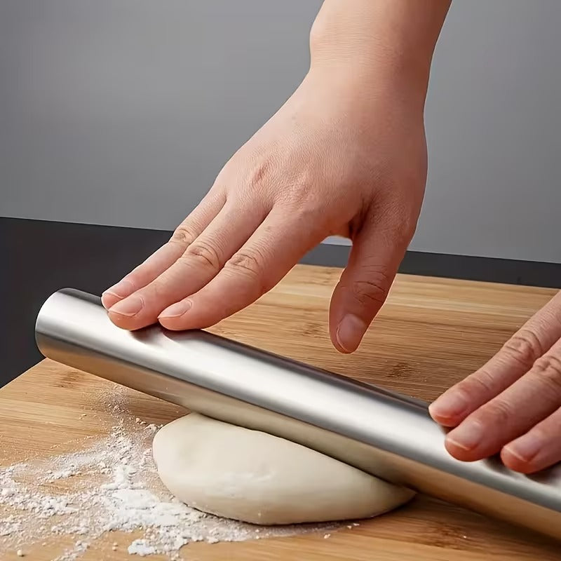 Heavy-Duty Stainless Steel Rolling Pin with Hollow Tube Lightweight