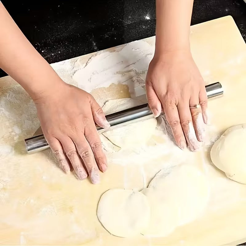 Heavy-Duty Stainless Steel Rolling Pin with Hollow Tube Lightweight