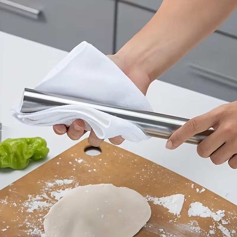 Heavy-Duty Stainless Steel Rolling Pin with Hollow Tube Lightweight